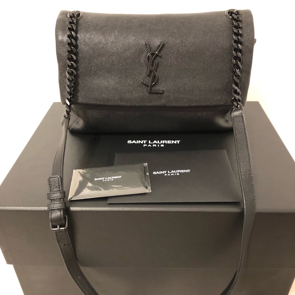 Yves Saint Laurent Black Leather Crossbody Bag